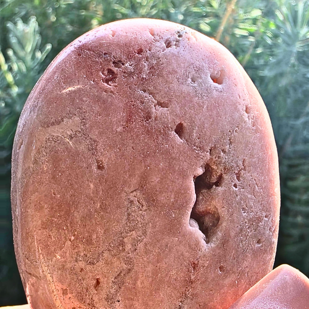 Pink Amethyst Druzy Palm Stone