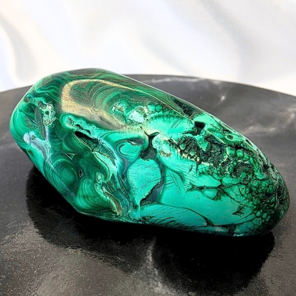 Congo Banded Malachite Freeform – 128g Display Specimen