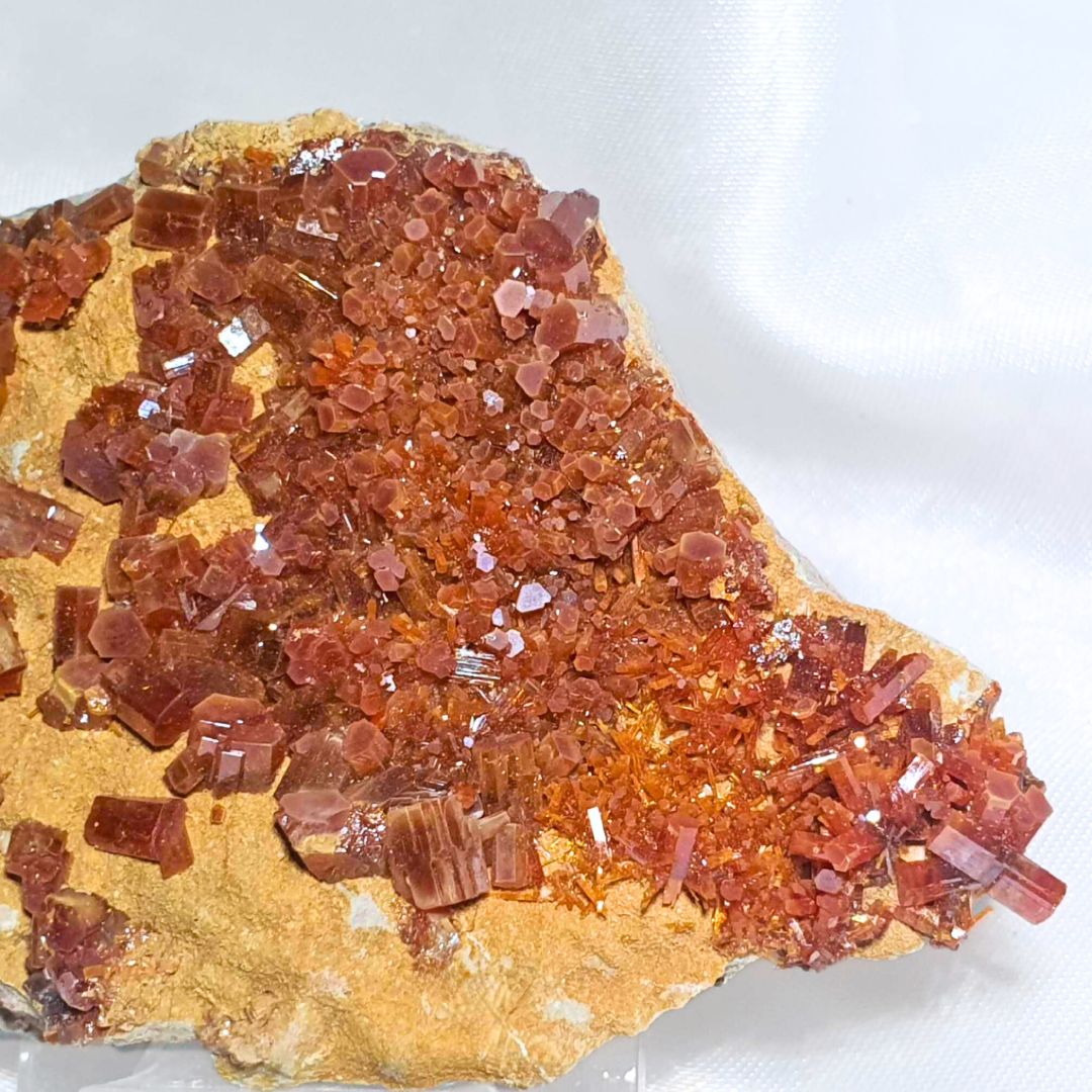 Large Vanadinite Crystal Mineral Specimen - includes stand