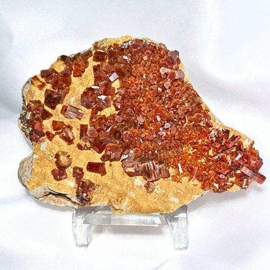 Large Vanadinite Crystal Mineral Specimen - includes stand