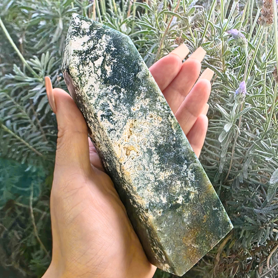 Ocean Jasper Crystal Tower - 14.5cm tall, 337g