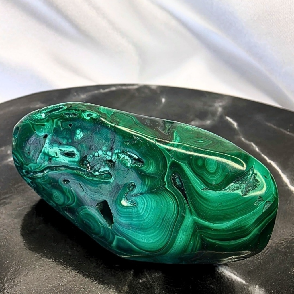 Congo Banded Malachite Freeform – 128g Display Specimen