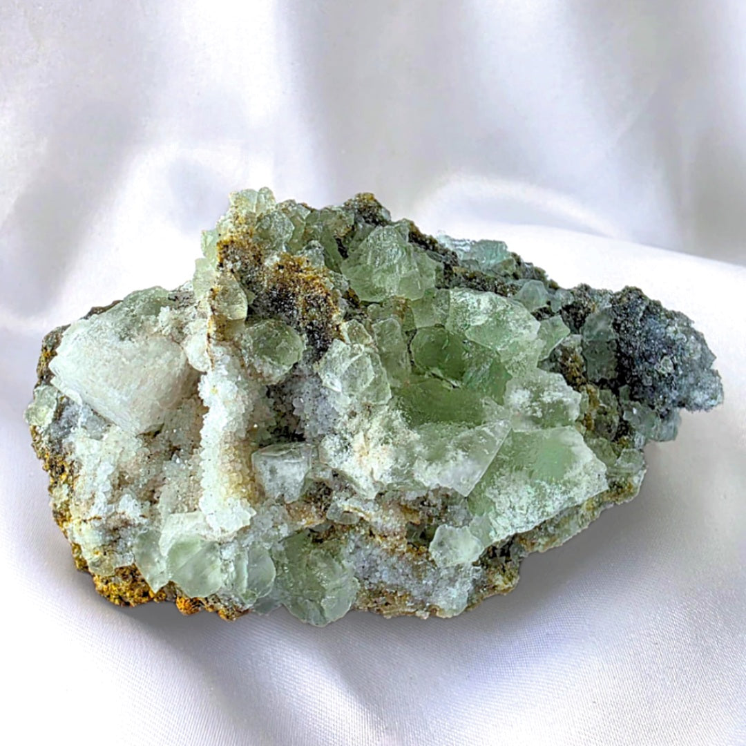 Fujian Octahedral Sugar Fluorite Cluster - 246g