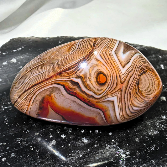Sardonyx (Onyx & Carnelian) Palm Stone Freeform