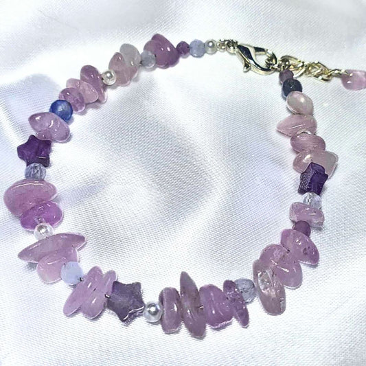 Amethyst, Kunzite & Sodalite Bracelet