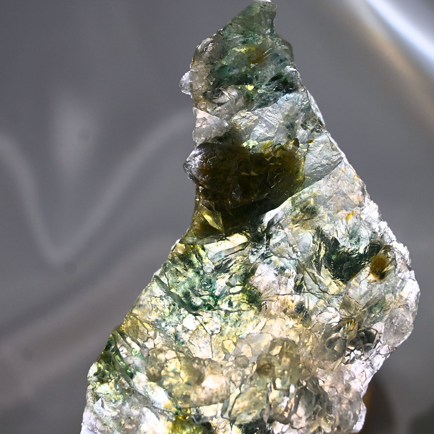 Genuine Green Flower Amethyst Cluster