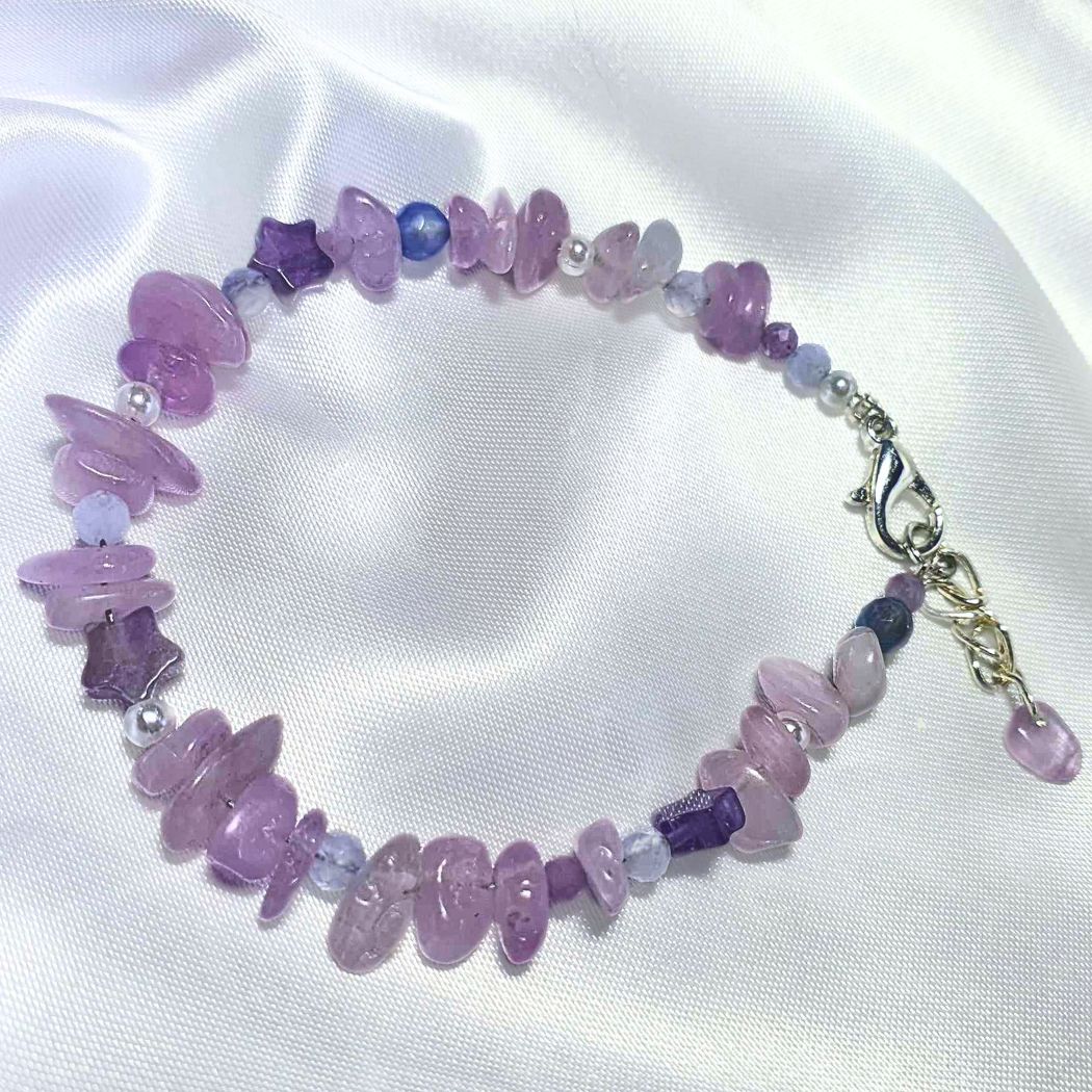 Amethyst, Kunzite & Sodalite Bracelet