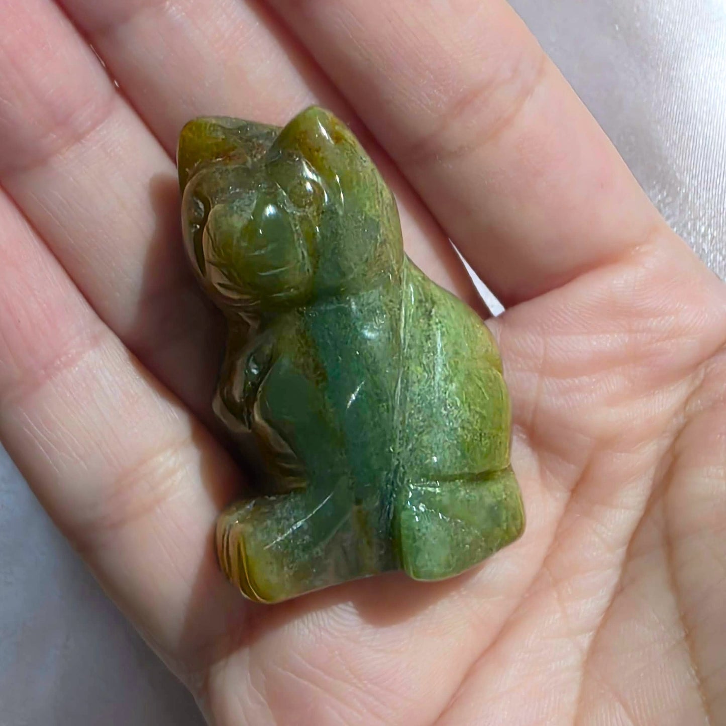 Ocean Jasper Crystal Cat