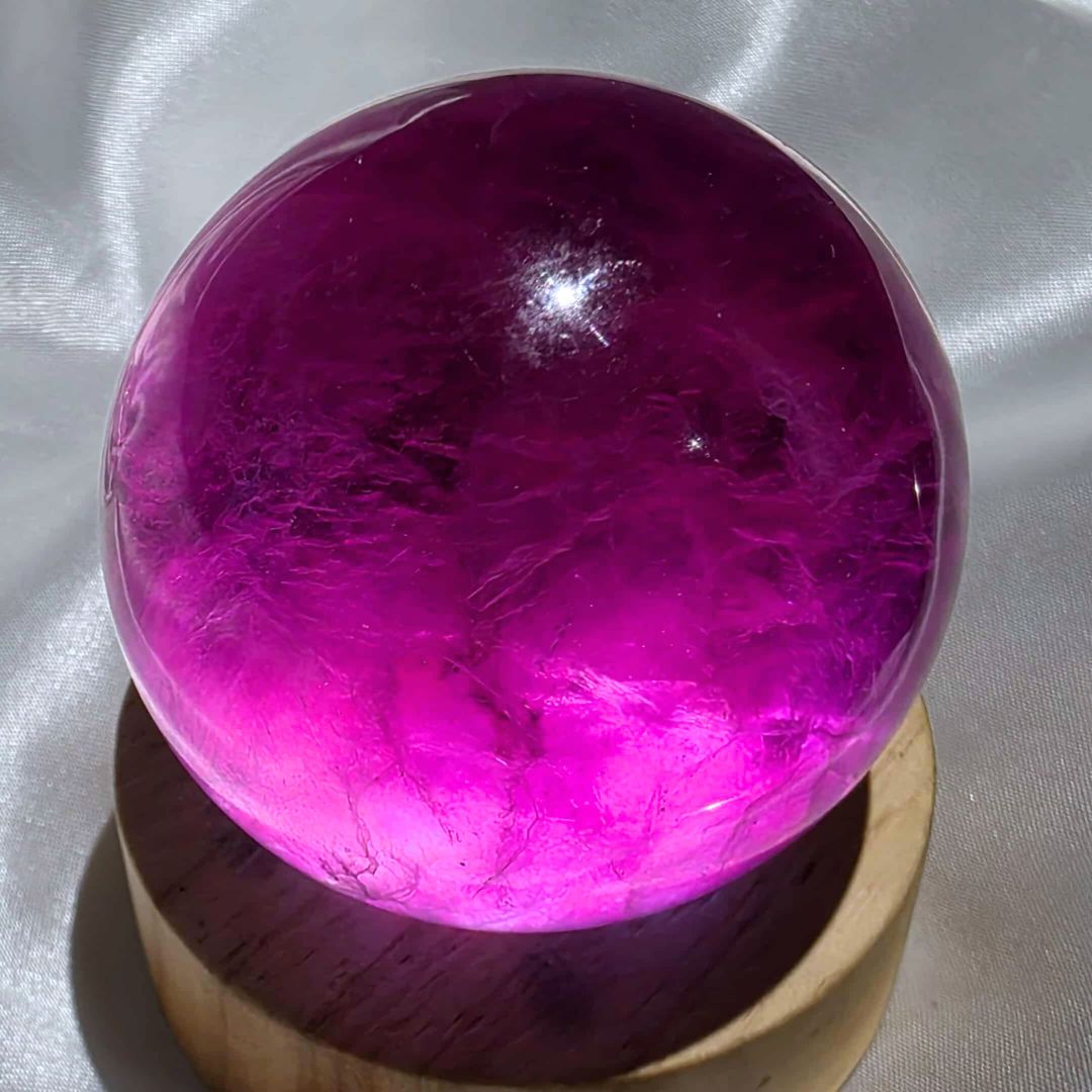 Purple & Mint Fluorite Sphere - 290g