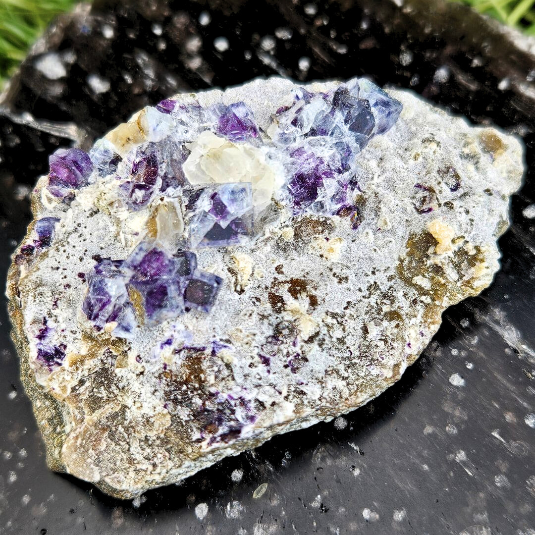 Purple Cubic Fluorite Cluster