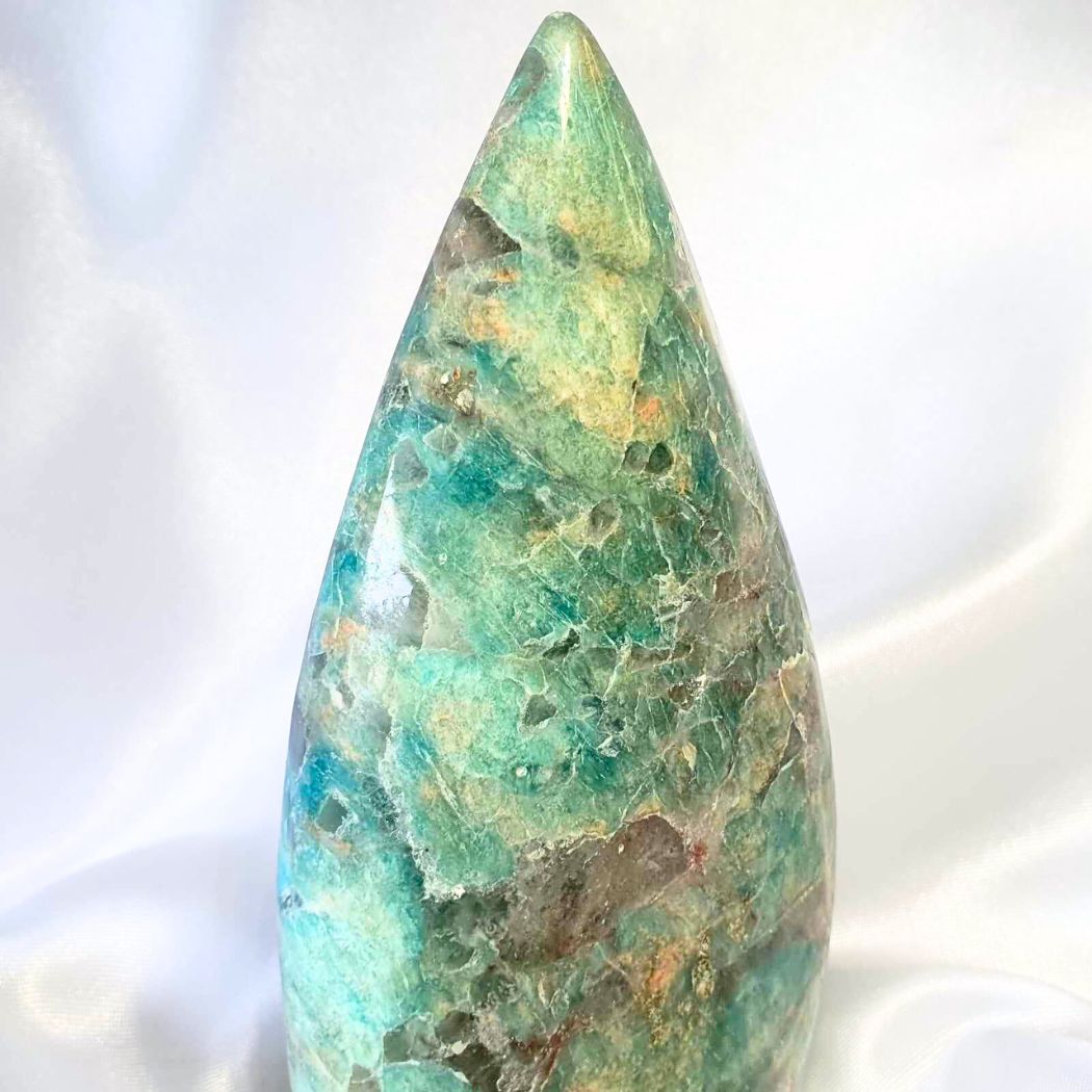 Large Amazonite & Smoky Quartz Free Form - 12cm, 280g