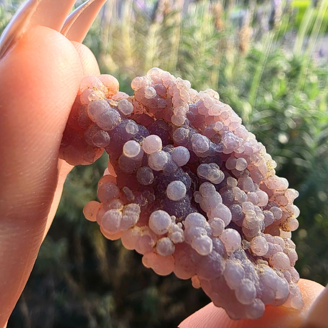 Grape Agate (Chalcedony) Crystal Cluster - Indonesia