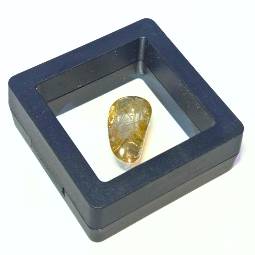 High Grade Golden Rutilated Quartz Pebble 1 - (Case Included)