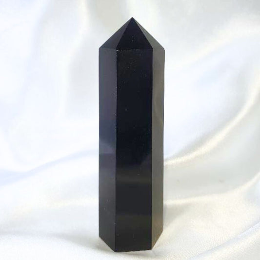 Black Obsidian Crystal Tower Point - 9.5cm