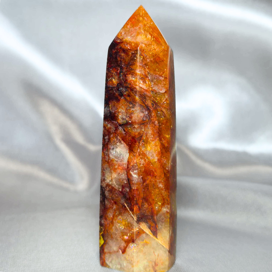 High Grade Fire Quartz Tower Point