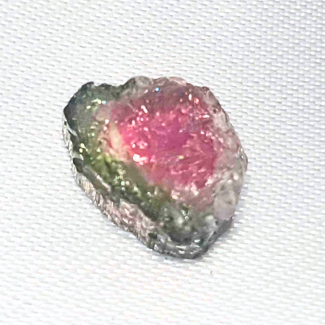 Genuine Watermelon Tourmaline Slice - case included