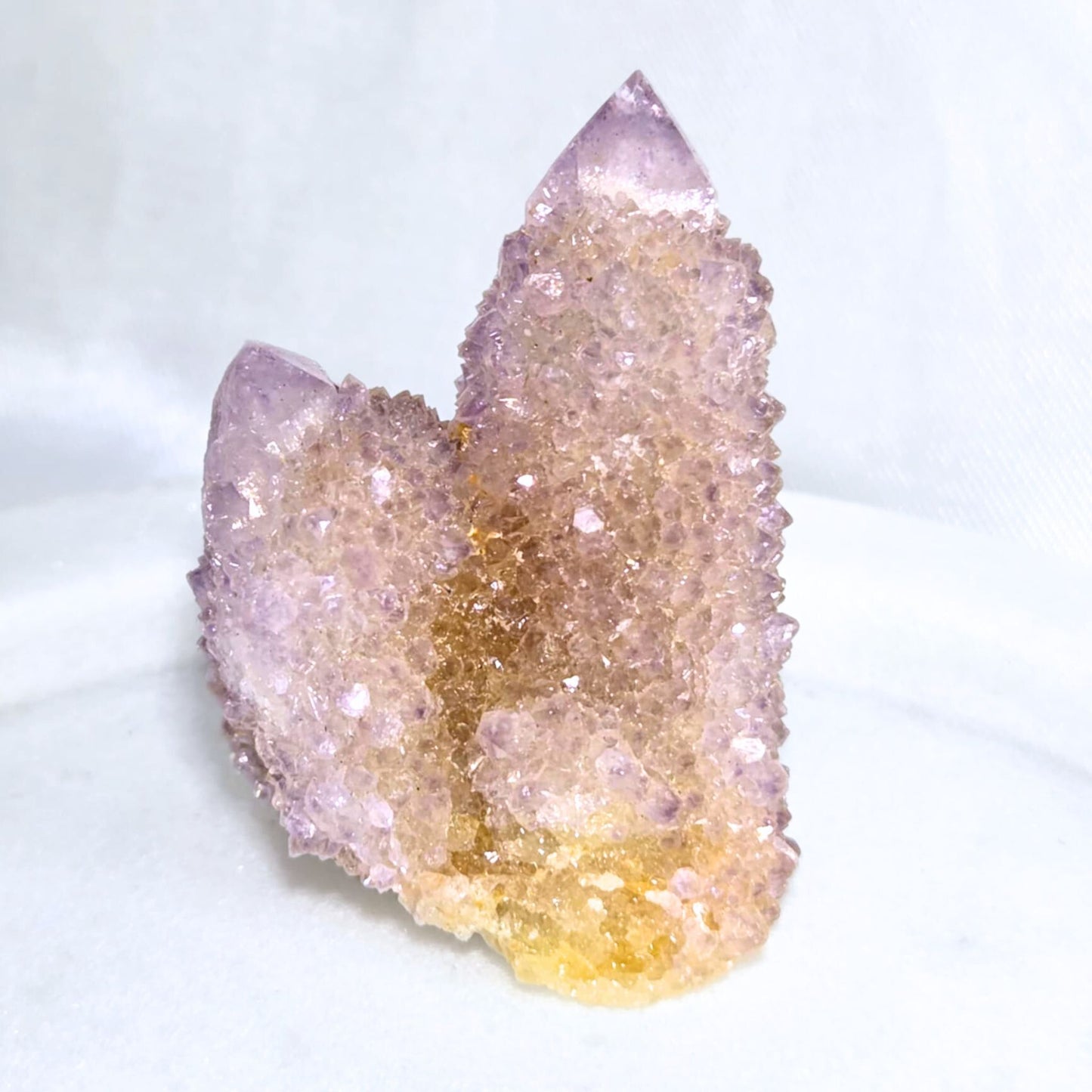 Fairy Quartz (Spirit/Cactus Quartz) & Citrine Cluster - South Africa