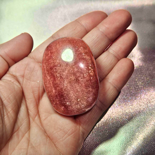 Strawberry Quartz Palm Stone