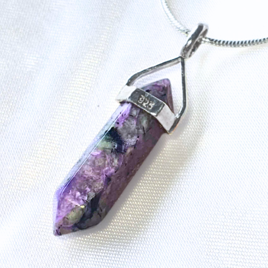 Charoite Sterling Silver Necklace