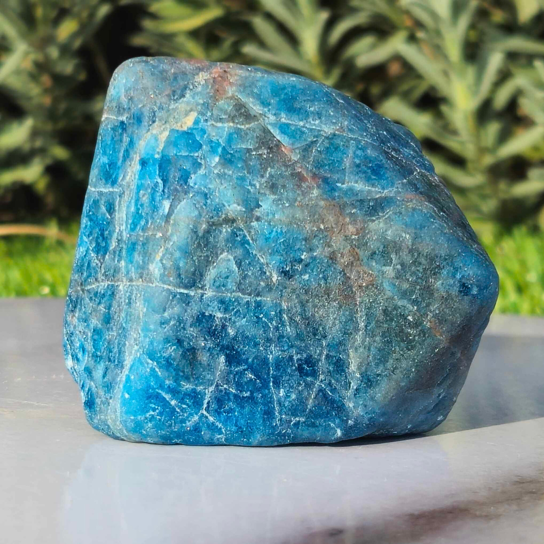 Blue Apatite with Smoky Quartz Free Form