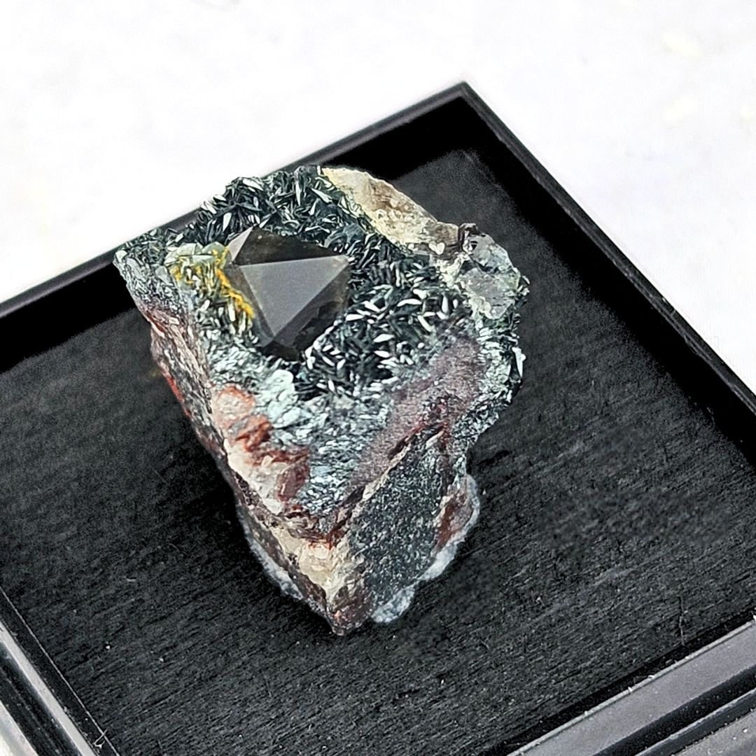 Smoky Quartz & Hematite Micro Specimen