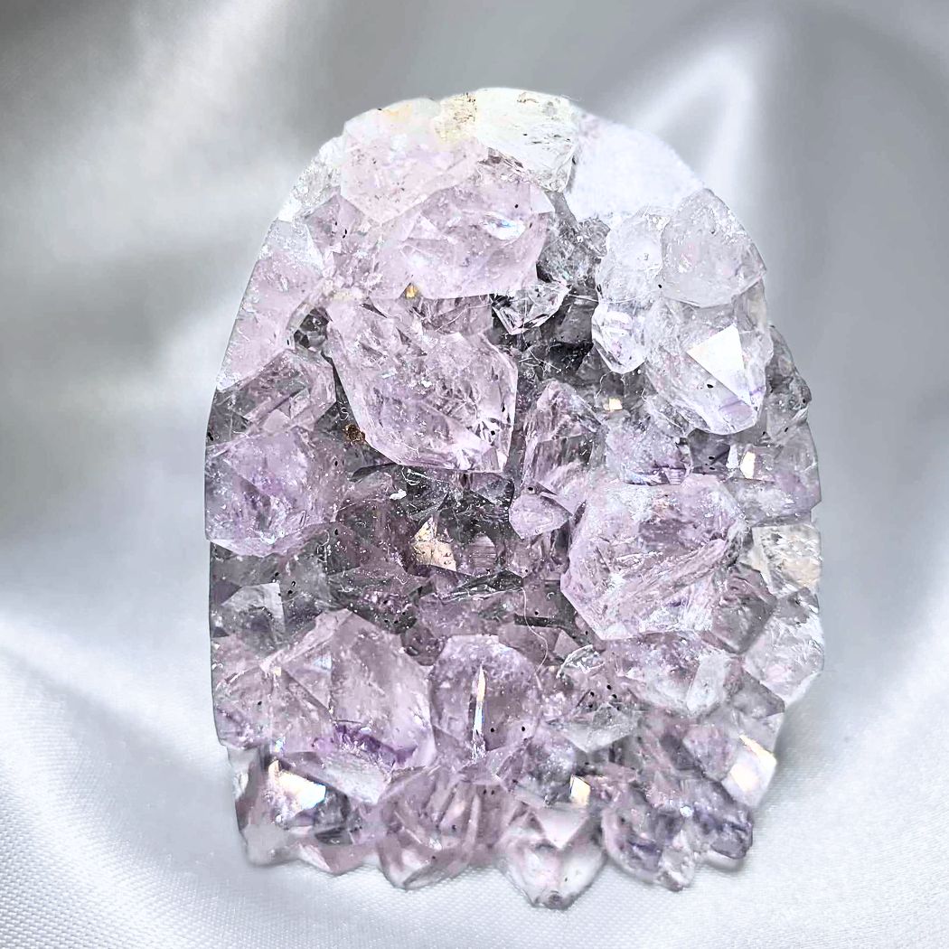 Purple Grey Amethyst Small Free Form Cut-base