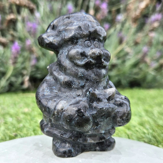 Larvikite Santa Claus Crystal Carving