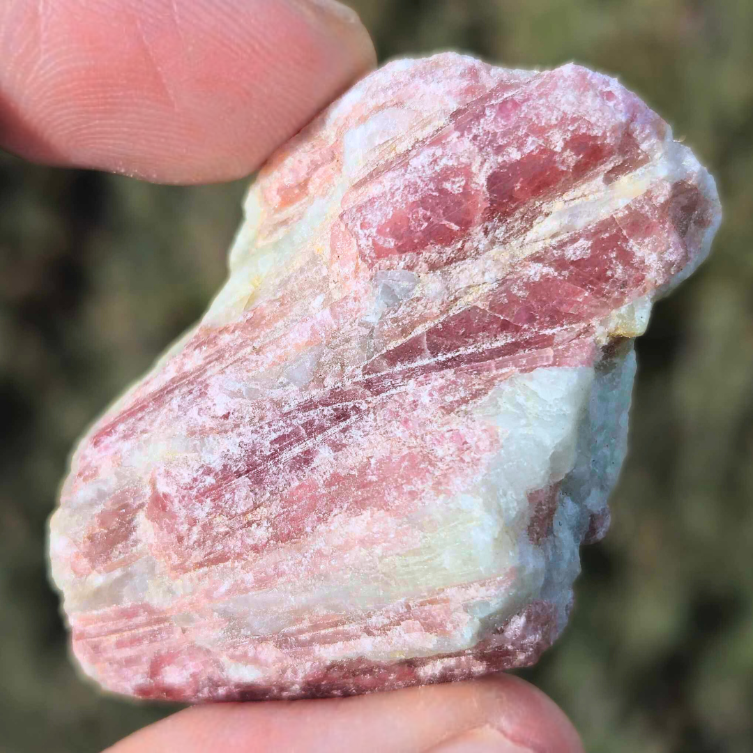 Pink Tourmaline in Quartz Raw