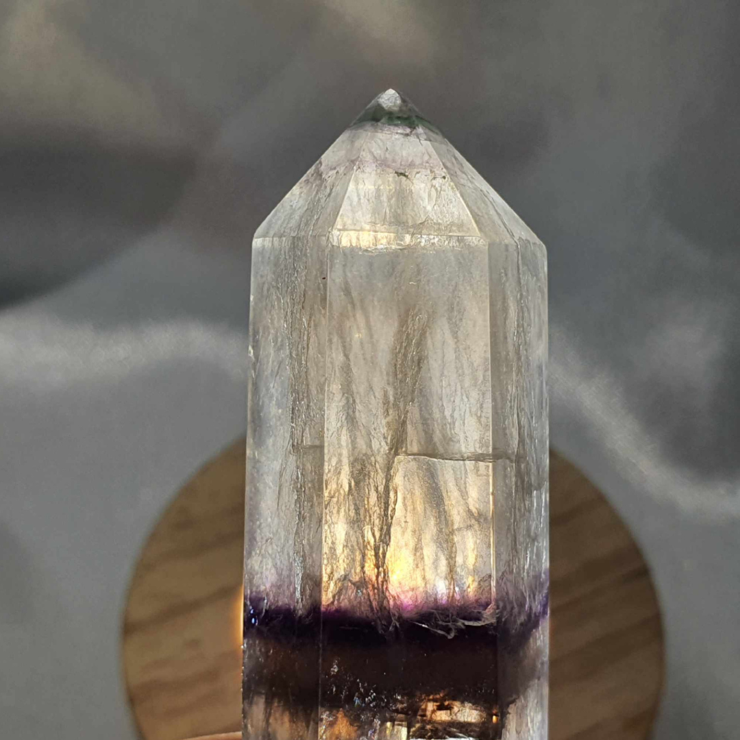 Smoky Fluorite Tower Point - not for sale yet