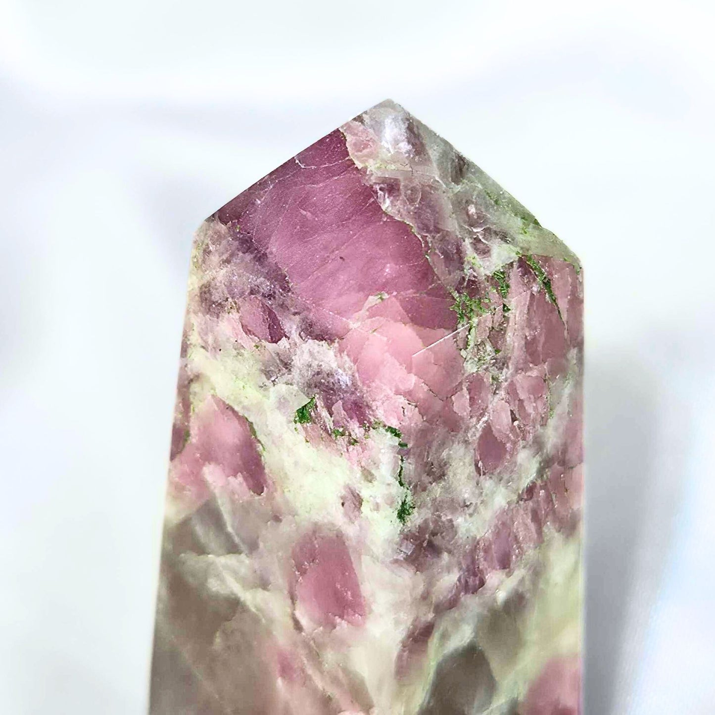 Pink Tourmaline & Smoky Quartz Tower Point