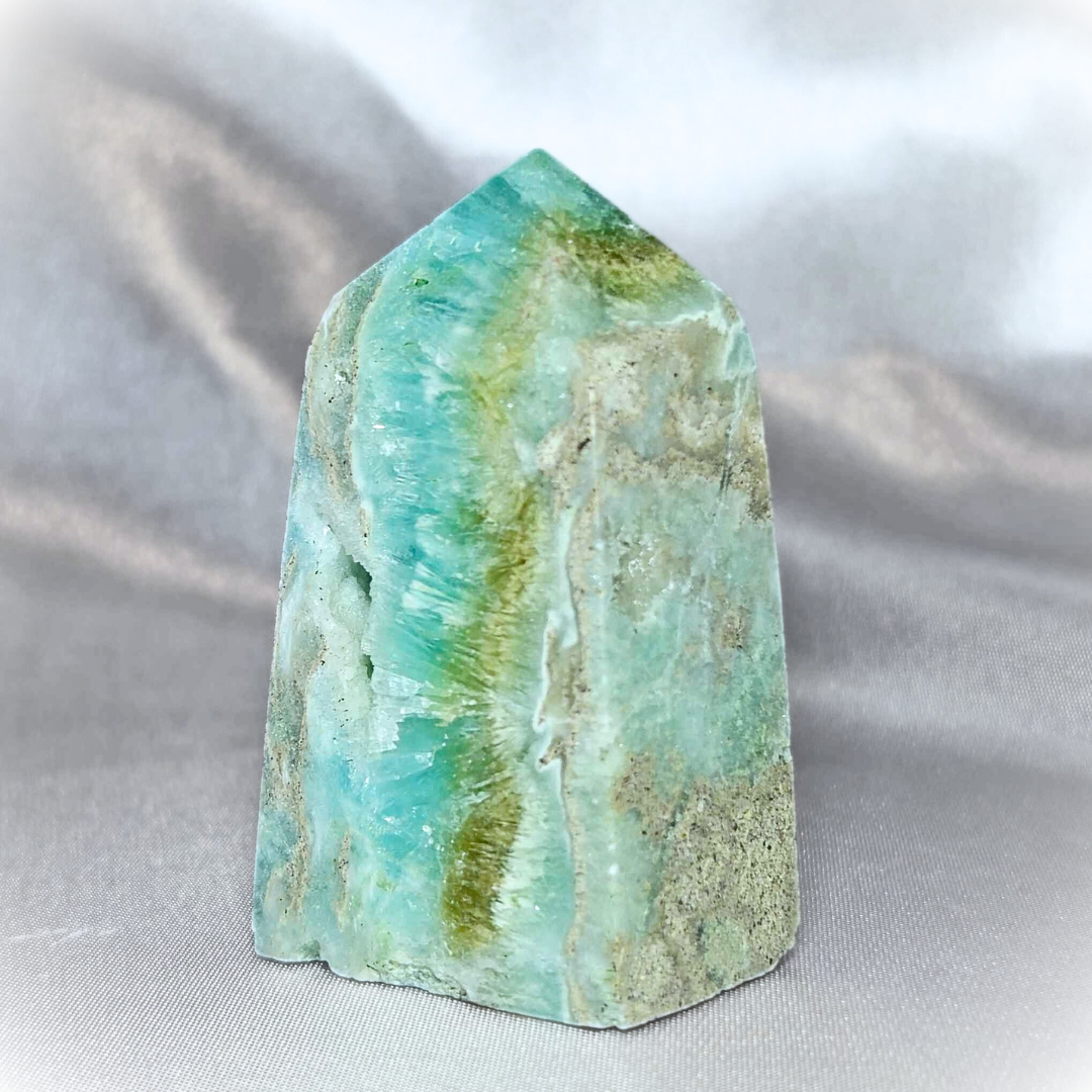 Blue Aragonite Tower Point