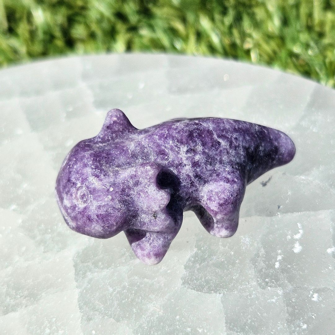 Lepidolite Axolotyl Mini Crystal Carving
