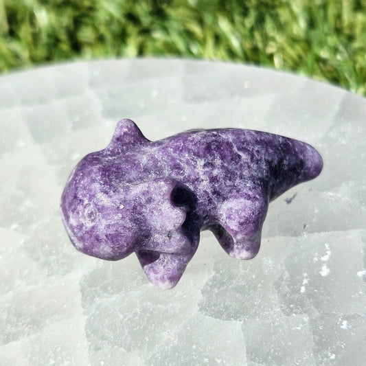 Lepidolite Axolotyl Mini Crystal Carving