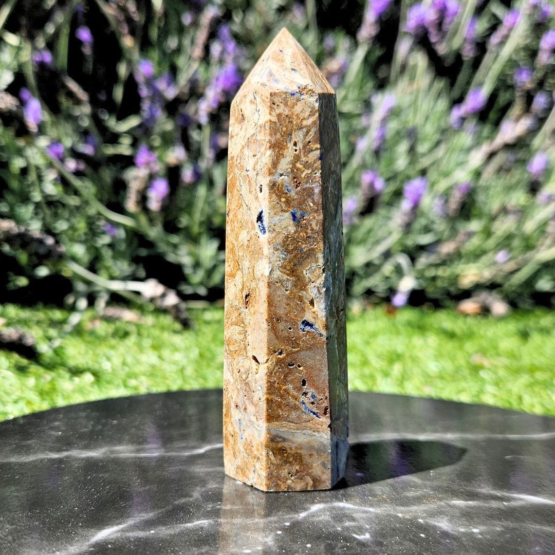 Druzy Azurite Crystal Tower