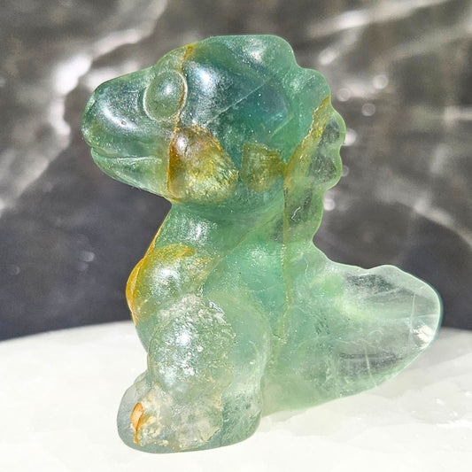 Fluorite Dinosaur Crystal Carving