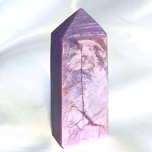 Purple Mica Tower with Silver Sheen