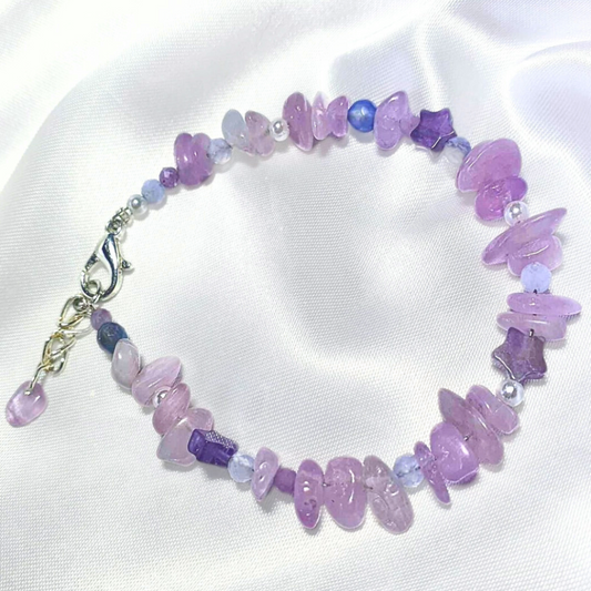 Amethyst, Kunzite & Sodalite Bracelet