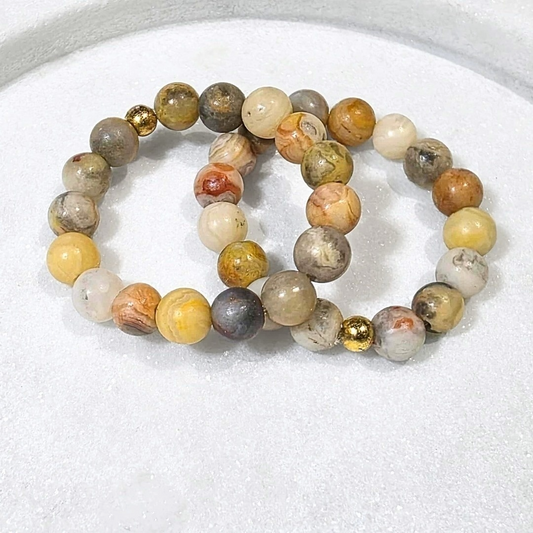 Crazy Lace Agate Fidget Rings