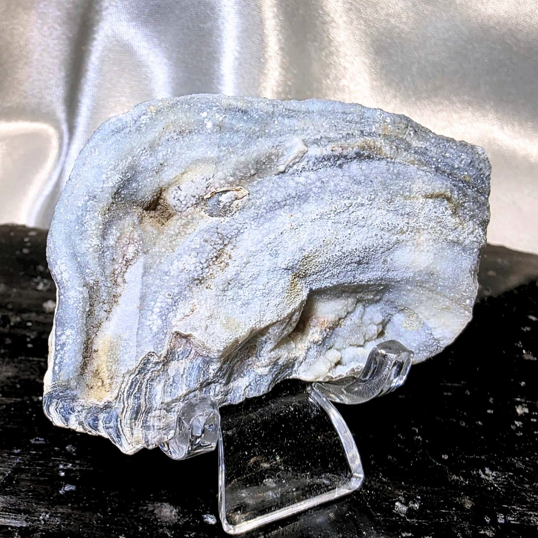 Natural Sparkling Blue Botryoidal Chalcedony