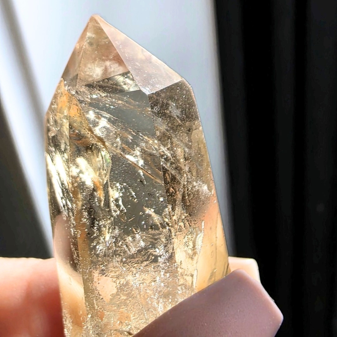 Natural Citrine Tower with Phantoms