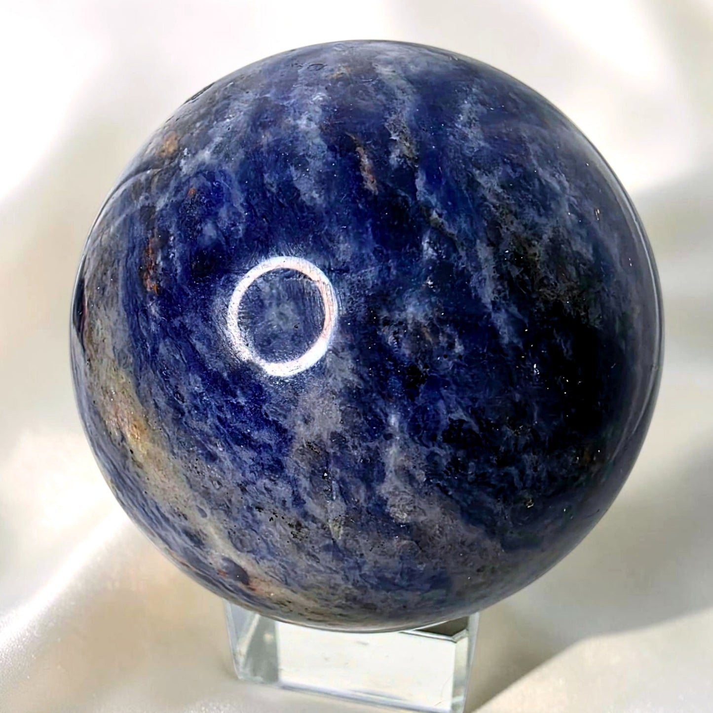Sodalite with Magnetite Crystal Sphere - 364g