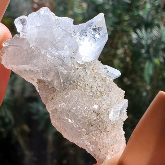 Diamond Apophyllite on Chalcedony Specimen