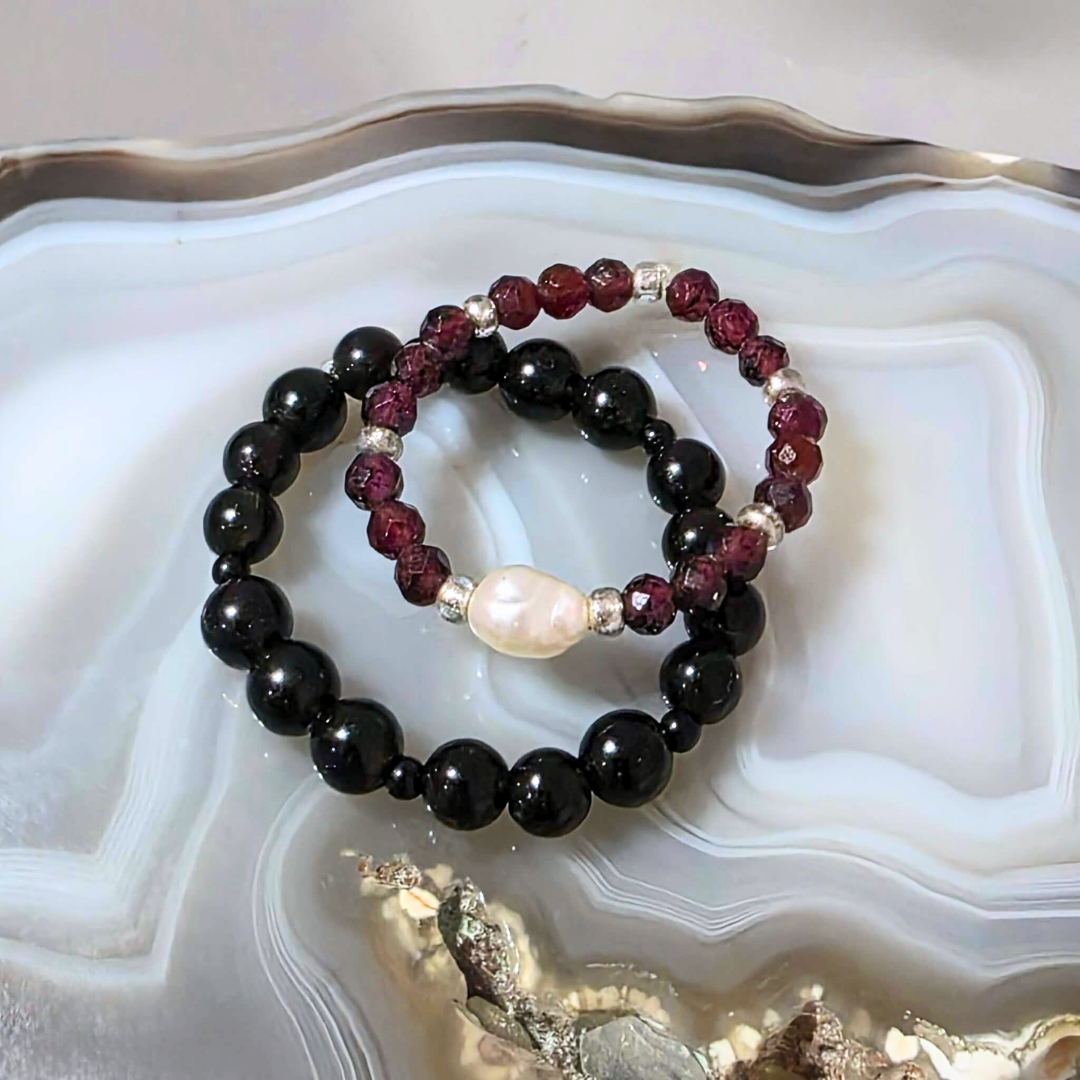 Obsidian Crystal Fidget Stretch Ring