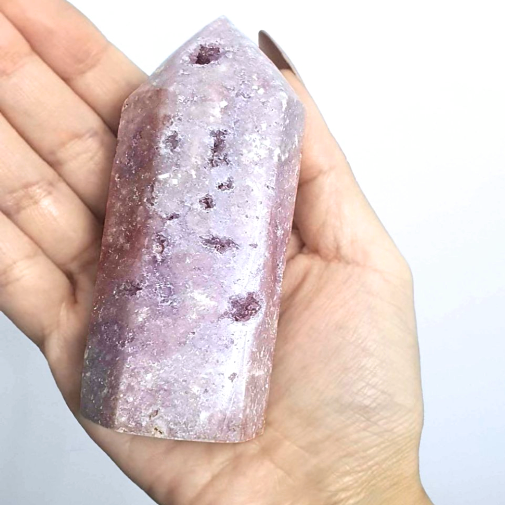 Druzy Pink Amethyst Tower - 192g