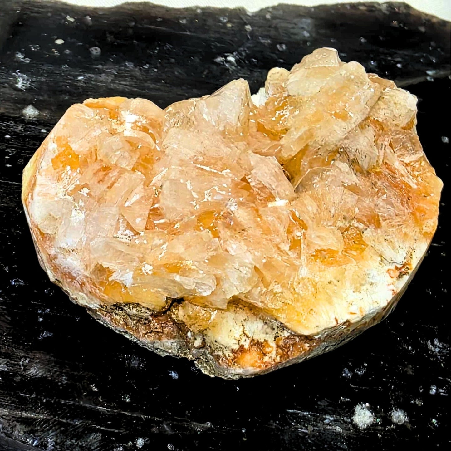 Peach Heulandite Crystal Cluster