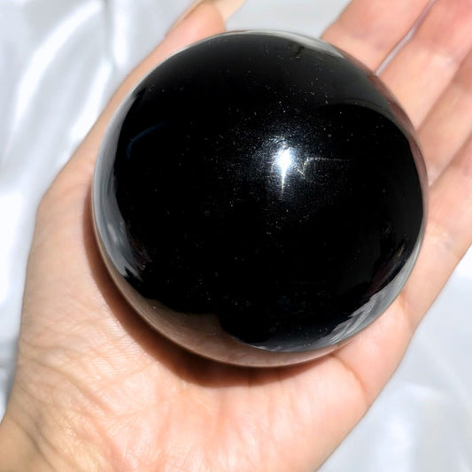 Large Black Obsidian Sphere - 341g