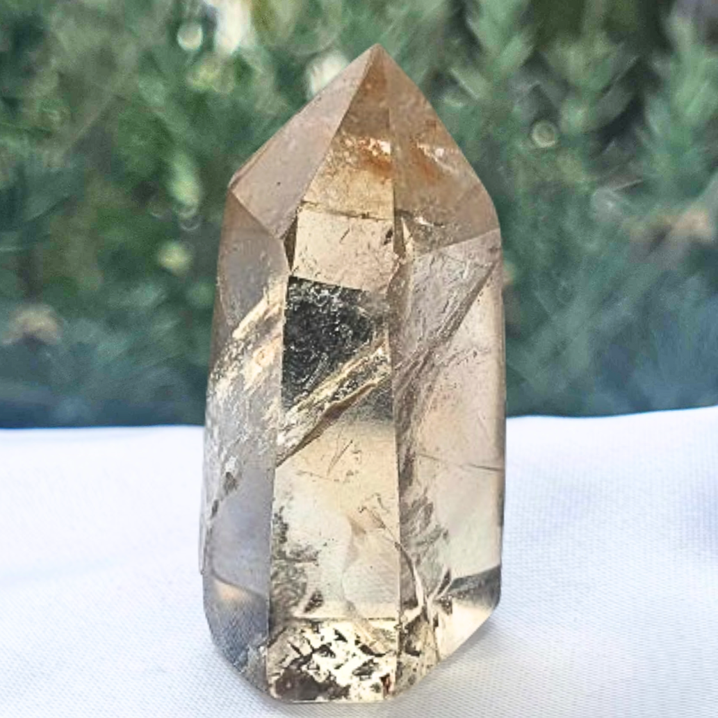 High Grade Natural Citrine Tower Point - Morocco