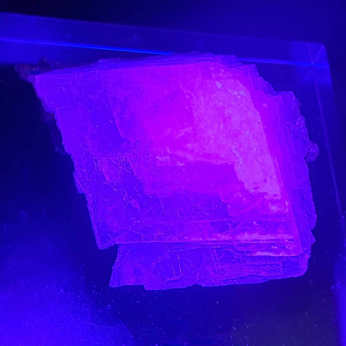 Siderite on Calcite Specimen - UV reactive