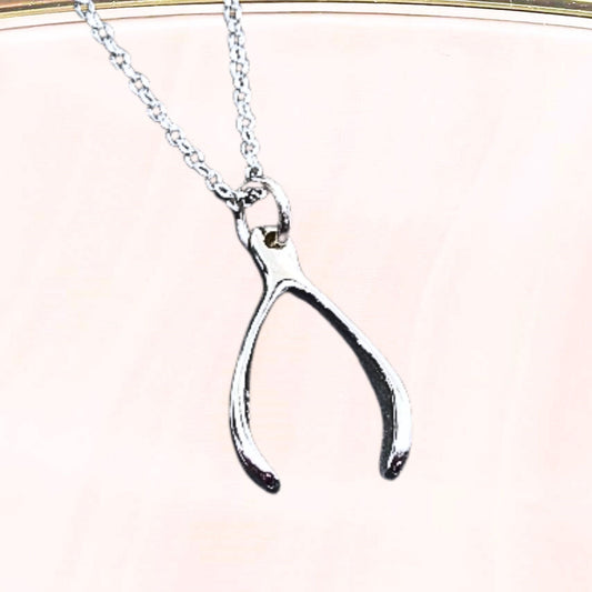 925 Sterling Silver Wishbone Necklace