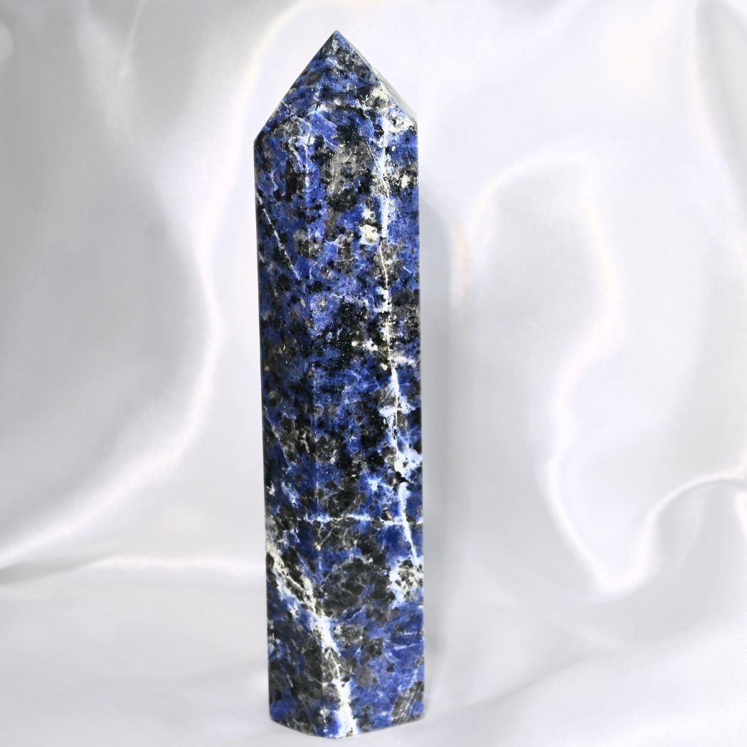 Large Sodalite Tower Point - 19.5cm tall, 570g